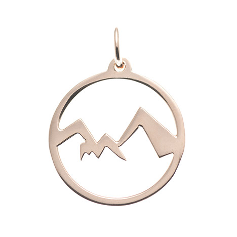 Goettgen Anhänger Watzmann Berchtesgaden 925 Silber rosé vergoldet - ohne Schriftzug